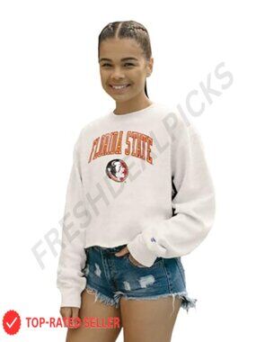 NCAA Florida State Seminoles Cropped Crewneck Sweatshirt Cotton Poly